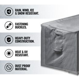 VonHaus Waterproof Premium Garden Large L-Shape Sofa Cover in Grey - thumbnail 2