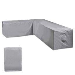 VonHaus Waterproof Premium Garden Large L-Shape Sofa Cover in Grey - thumbnail 1