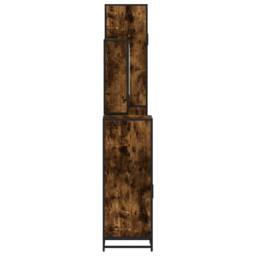 Berkfield Home 4¬†Piece Bathroom Furniture Set¬†Smoked Oak Engineered Wood in Brown - thumbnail 7