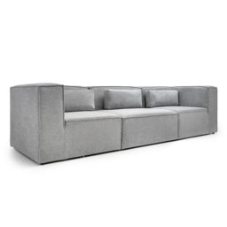 Abakus Direct Doris Basket Weave 4 Seater Sofa with Modular Comfort & Timeless Style in Grey - thumbnail 2