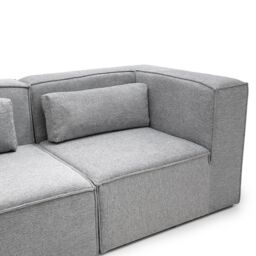 Abakus Direct Doris Basket Weave 4 Seater Sofa with Modular Comfort & Timeless Style in Grey - thumbnail 5