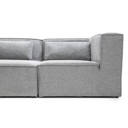 Abakus Direct Doris Basket Weave 4 Seater Sofa with Modular Comfort & Timeless Style in Grey - thumbnail 7