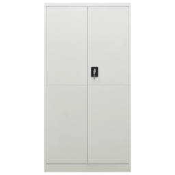 Berkfield Home Locker Cabinet Light Grey 90x40x180 cm Steel - Size: 90 x 40 x 180 cm - thumbnail 3