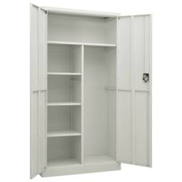 Berkfield Home Locker Cabinet Light Grey 90x40x180 cm Steel - Size: 90 x 40 x 180 cm - thumbnail 5