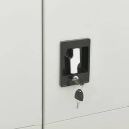 Berkfield Home Locker Cabinet Light Grey 90x40x180 cm Steel - Size: 90 x 40 x 180 cm - thumbnail 7