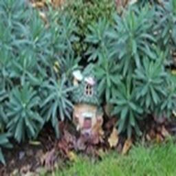 EONLION Garden Ornament Fairy Blue Chimney House Decorative Ornament - thumbnail 2
