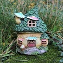 EONLION Garden Ornament Fairy Blue Chimney House Decorative Ornament - thumbnail 1
