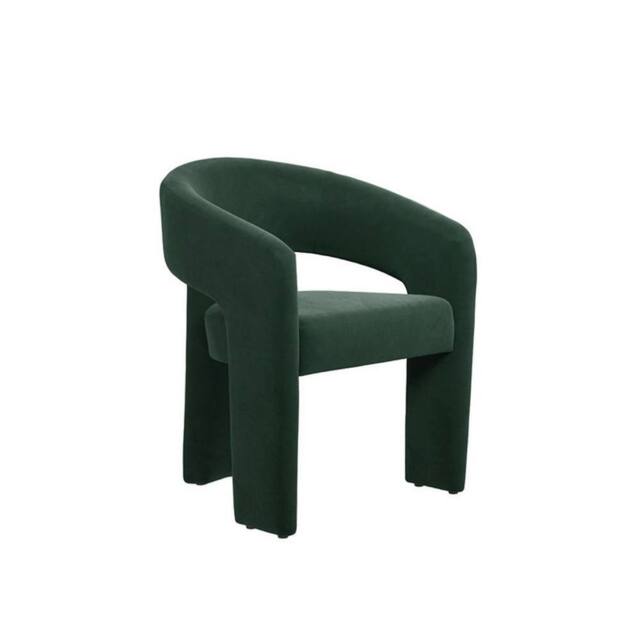 Lemon Pavilion Furniture Alba Indoor Dining Chair - Velvet - L52.5xW59xH75 cm - Forest Green