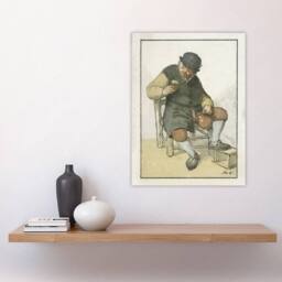 "Artery8 Cornelis Ploos van Amstel Seated Farmer with Jug Wall Art Print - Size: W12"" x H16""" - thumbnail 4