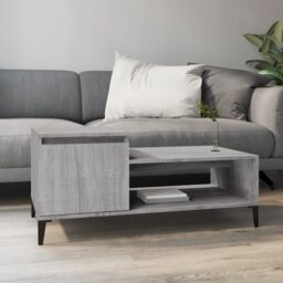 Berkfield Home Coffee Table Grey Sonoma 100x50x45 cm Engineered Wood - Size: 100 x 50 x 45 cm - thumbnail 1