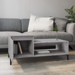 Berkfield Home Coffee Table Grey Sonoma 100x50x45 cm Engineered Wood - Size: 100 x 50 x 45 cm - thumbnail 3