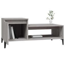 Berkfield Home Coffee Table Grey Sonoma 100x50x45 cm Engineered Wood - Size: 100 x 50 x 45 cm - thumbnail 4