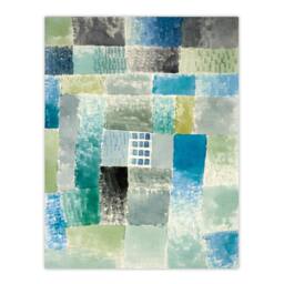 Artery8 Klee Framed Wall Art First House in a Settlement Abstract Painting in Blue - Size: A3 - thumbnail 3