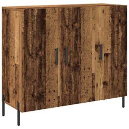 Berkfield Home Sideboard in Vintage Wood - 90x34x80 cm, Made of Engineered Wood in Brown - Size: 90 x 34 x 80 cm - thumbnail 1