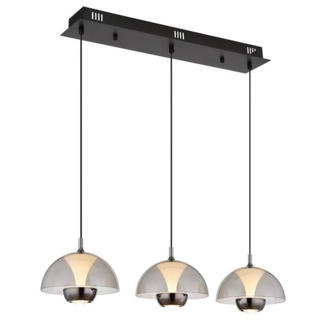 Netlighting Arus Bar Pendant Ceiling Light Matt Black 3x LED 3000K - image 1