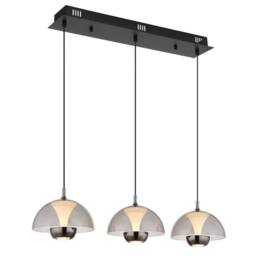 Netlighting Arus Bar Pendant Ceiling Light Matt Black 3x LED 3000K - thumbnail 1