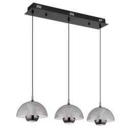 Netlighting Arus Bar Pendant Ceiling Light Matt Black 3x LED 3000K - thumbnail 2