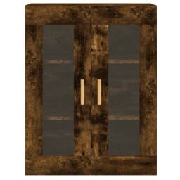 Berkfield Home Wall Mounted Cabinets 2 pcs Smoked Oak Engineered Wood in Brown - thumbnail 7