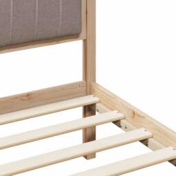 Berkfield Home Bed frame Brown & taupe 180 x 200 cm Solid pine wood in Light Oak - thumbnail 8