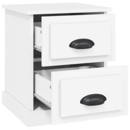 Berkfield Home Durable Bedside Cabinet White 39x39x47.5 cm Engineered Wood - thumbnail 6