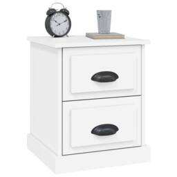 Berkfield Home Durable Bedside Cabinet White 39x39x47.5 cm Engineered Wood - thumbnail 4