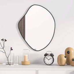 Berkfield Home Wall Mirror Black 50x40 cm - thumbnail 2
