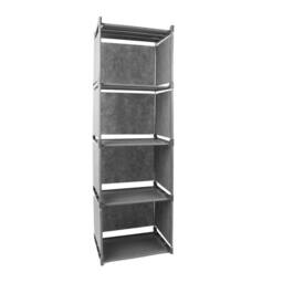 Kelvenix Wide 5 Tier Book Shelf Deep Bookcase in Grey - Size: 0.6m2
