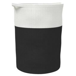 Berkfield Home Storage Basket Black & White √ò49x65 cm Cotton - Size: 49x65 cm - thumbnail 3