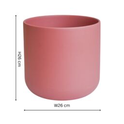 Ivyline Lisbon Planter Blush Rose H26Cm D26Cm- Ceramic- Best Seller- Available from 12cm to 26 cm & 5 colours in Pink - thumbnail 3