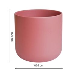 Ivyline Lisbon Planter Blush Rose H26Cm D26Cm- Ceramic- Best Seller- Available from 12cm to 26 cm & 5 colours in Pink - thumbnail 4