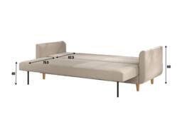 Time4sleep Sorrento Pocket Rest Natural Weave Sofa Bed - thumbnail 6