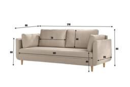 Time4sleep Sorrento Pocket Rest Natural Weave Sofa Bed - thumbnail 5