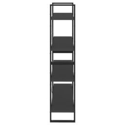 Berkfield Home 4-Tier Book Cabinet Grey 100x30x140 cm Engineered Wood - Size: 100 x 30 x 140 cm - thumbnail 6