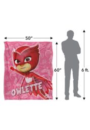 Hasbro PJ Masks Kids Owlette Character Silky Touch Blanket 152x127cm in White - Size: 152x127 cm - thumbnail 5