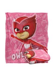 Hasbro PJ Masks Kids Owlette Character Silky Touch Blanket 152x127cm in White - Size: 152x127 cm - thumbnail 2