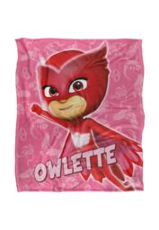 Hasbro PJ Masks Kids Owlette Character Silky Touch Blanket 152x127cm in White - Size: 152x127 cm - thumbnail 1