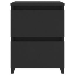 Berkfield Home Bedside Cabinets 2 pcs Black 30x30x40 cm Engineered Wood - Size: 30 x 30 x 40 cm - thumbnail 5