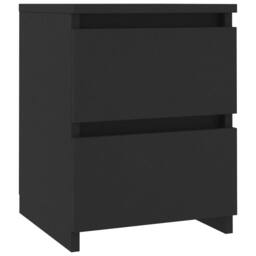 Berkfield Home Bedside Cabinets 2 pcs Black 30x30x40 cm Engineered Wood - Size: 30 x 30 x 40 cm - thumbnail 4