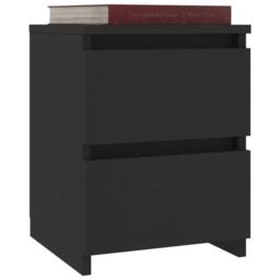 Berkfield Home Bedside Cabinets 2 pcs Black 30x30x40 cm Engineered Wood - Size: 30 x 30 x 40 cm - thumbnail 3