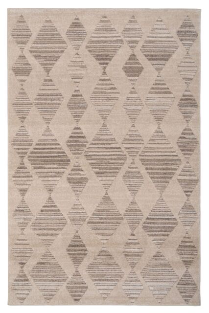 Kukoon Neutral Beige Diamond Geometric Area Rug - Size: 200 cm x 290 cm - image 1