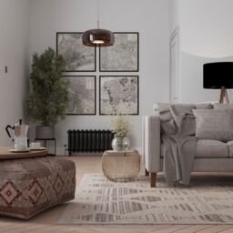 Kukoon Neutral Beige Diamond Geometric Area Rug - Size: 200 cm x 290 cm - thumbnail 2