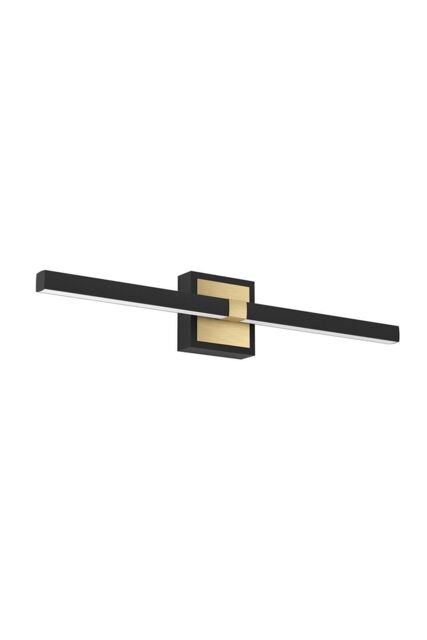 Eglo Peguera LED Black & Brass Steel Bathroom Mirror Light - image 1