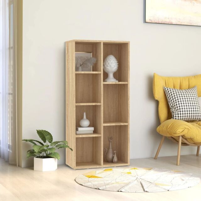 Berkfield Home Book Cabinet Sonoma Oak 50x25x106 cm Engineered Wood in Brown - Size: 50 x 25 x 106 cm - image 1