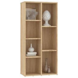 Berkfield Home Book Cabinet Sonoma Oak 50x25x106 cm Engineered Wood in Brown - Size: 50 x 25 x 106 cm - thumbnail 3