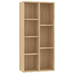 Berkfield Home Book Cabinet Sonoma Oak 50x25x106 cm Engineered Wood in Brown - Size: 50 x 25 x 106 cm - thumbnail 2