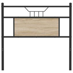 Berkfield Home Headboard Sonoma Oak 80 cm Engineered Wood & Steel in Brown - thumbnail 4