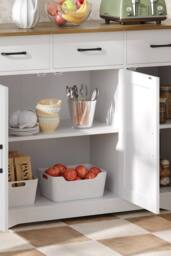 Living and Home 3-Door Wooden Sideboard with 3 Drawers in White - thumbnail 8