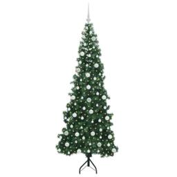 Berkfield Home Corner Artificial Christmas Tree Green 210 cm PVC & Metal - thumbnail 3