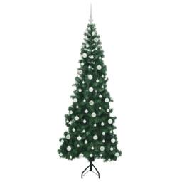 Berkfield Home Corner Artificial Christmas Tree Green 210 cm PVC & Metal - thumbnail 4