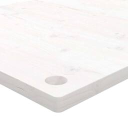Berkfield Home Beautiful Desk Top White 100x50x2.5 cm Solid Wood Pine - thumbnail 6